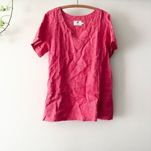FABULOUS‎  Linen 100% Women’s Short Sleeve Top Tunics Sz XL